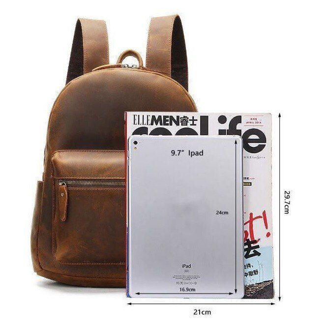 Женский кожаный рюкзак для ноутбука Vintage 14699 Коричневый купить недорого в Ты Купи