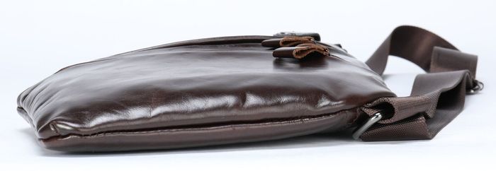 Шкіряна темно-коричнева сумка-слінг Vintage 14998 купити недорого в Ти Купи