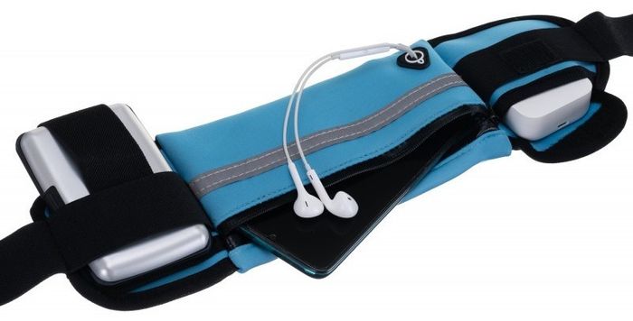 Поясная сумка для бега, фитнеса Wbsport голубая купить недорого в Ты Купи