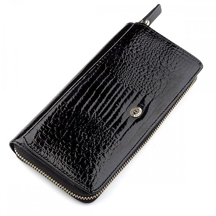 Кошелек из натуральной кожи ST Leather 18437 (S7001A) Черный купить недорого в Ты Купи
