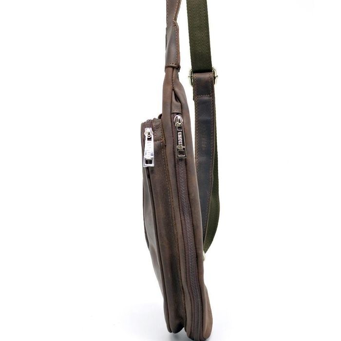 Кожаная мужская темно-коричневая сумка-рюкзак Tarwa rc-3026-3md купить недорого в Ты Купи