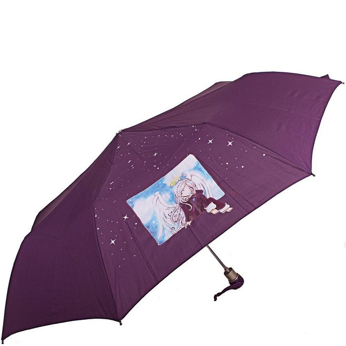 Фиолетовый женский зонт AIRTON полуавтомат купить недорого в Ты Купи