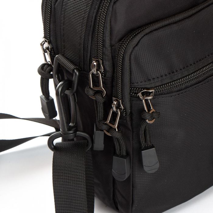 Мужская тканевая сумка через плечо Lanpad 82049 black купить недорого в Ты Купи