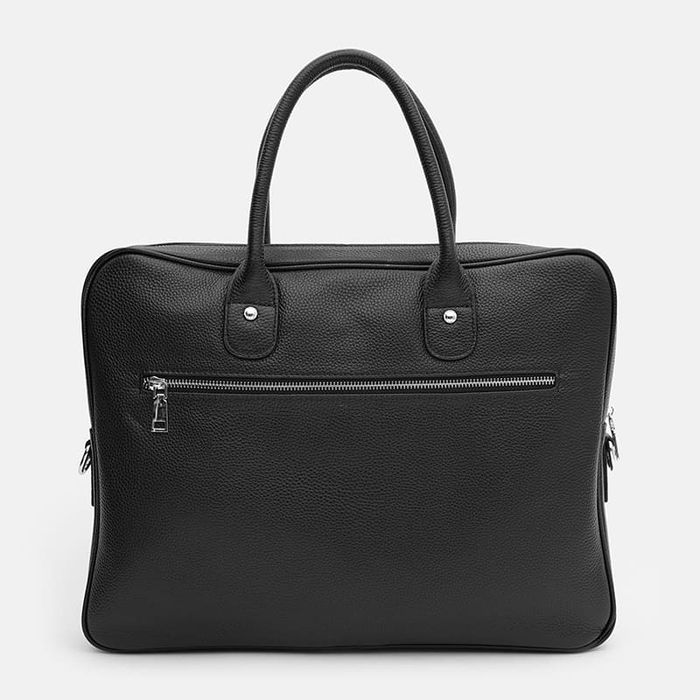 Мужская кожаная сумка Borsa Leather K117611bl-black купить недорого в Ты Купи