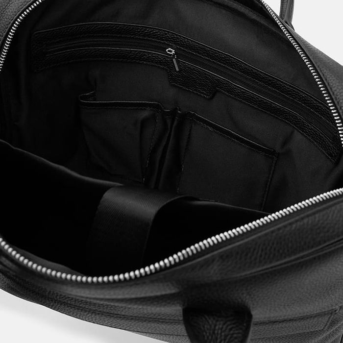 Мужская кожаная сумка Borsa Leather K117611bl-black купить недорого в Ты Купи