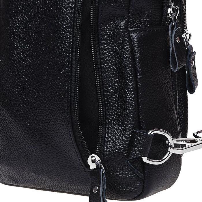 Мужской кожаный рюкзак через плечо Keizer K15055-black купить недорого в Ты Купи