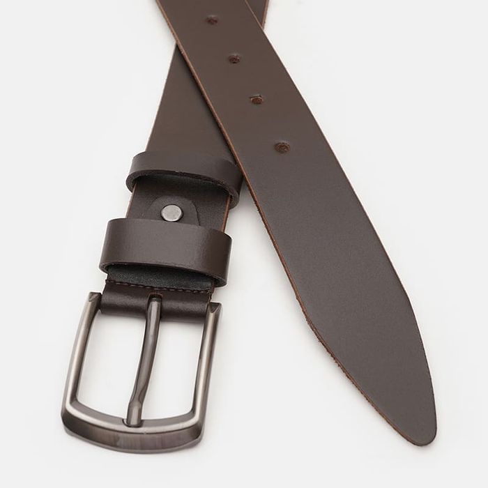 Мужской кожаный ремень Borsa Leather V1115FX21-brown купить недорого в Ты Купи