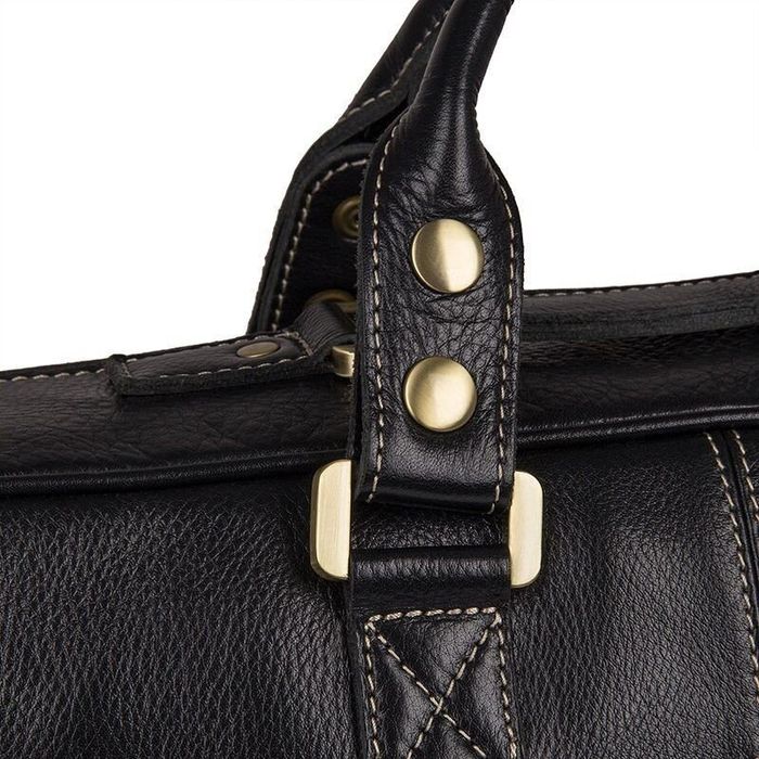 Чоловіча діловий шкіряна сумка Vintage 14204 Чорний купити недорого в Ти Купи