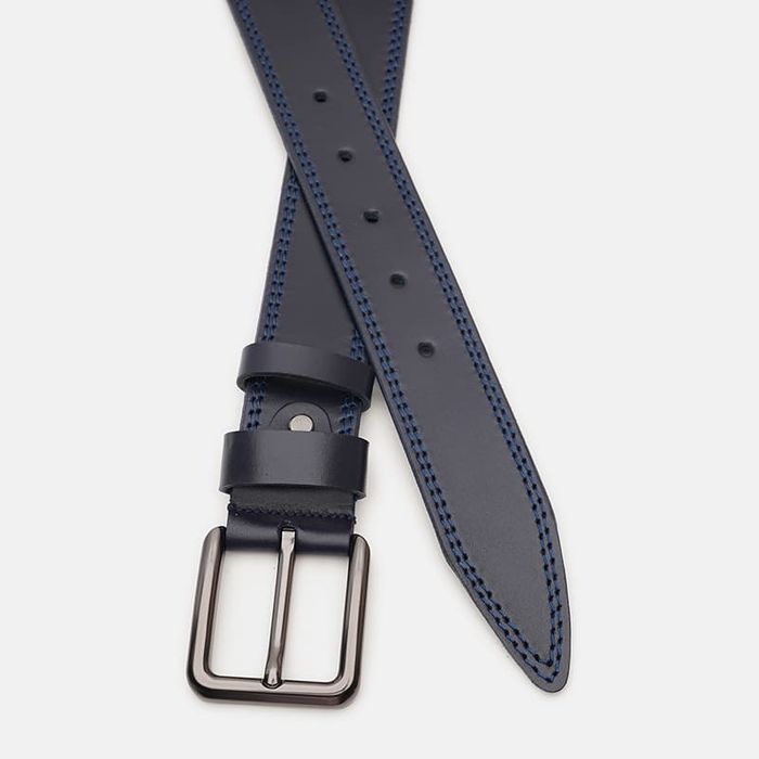 Мужской кожаный ремень Borsa Leather V1115FX50-navy купить недорого в Ты Купи