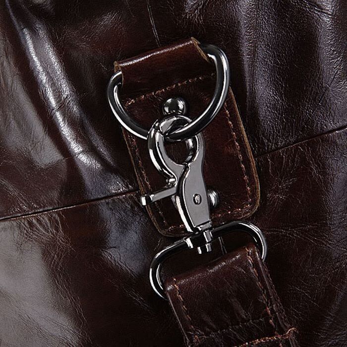 Дорожная кожаная сумка Vintage 14053 Темно-коричневый купить недорого в Ты Купи