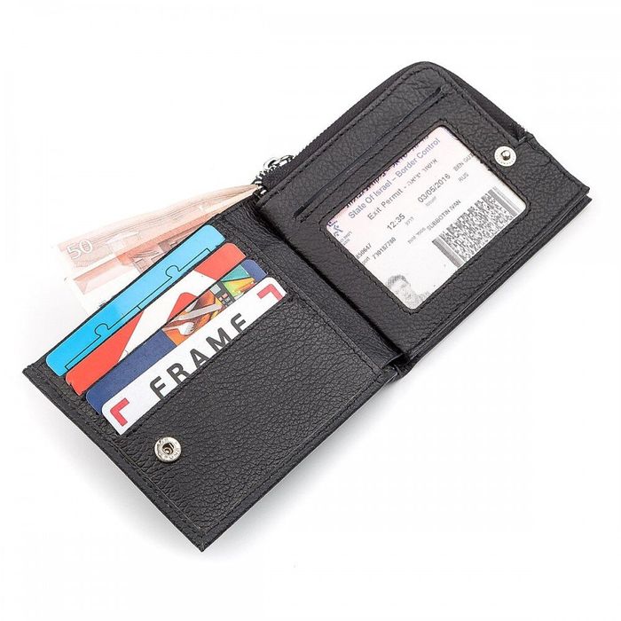 Чоловічий шкіряний гаманець ST Leather 18343 (ST154) Чорний купити недорого в Ти Купи