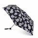 Женский механический зонт Fulton L340 Miniflat-2 Black and White Floral (Черно-белые цветы)