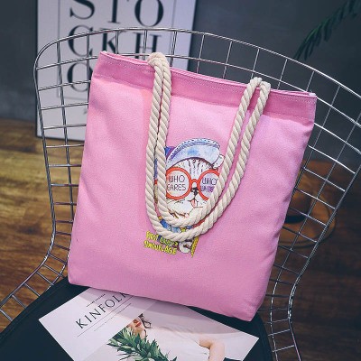 Пляжна жіноча сумка 599-14 Очки кошка Розовый купити недорого в Ти Купи