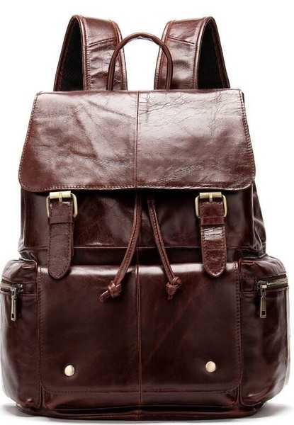 Кожаный дорожный рюкзак Vintage 14800 Коричневый купить недорого в Ты Купи