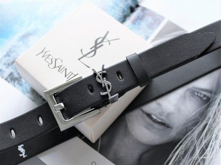 Жіночий ремінь ширина 3 см срібло Yves Saint Laurent чорний yvsl_18 купити недорого в Ти Купи
