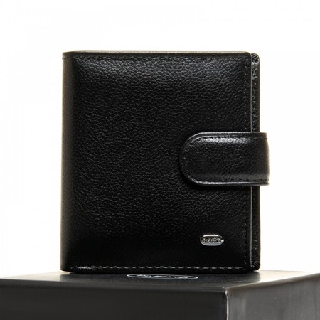 Шкіряний чоловічий гаманець класичний доктор Бонд M3827 Чорний купити недорого в Ти Купи