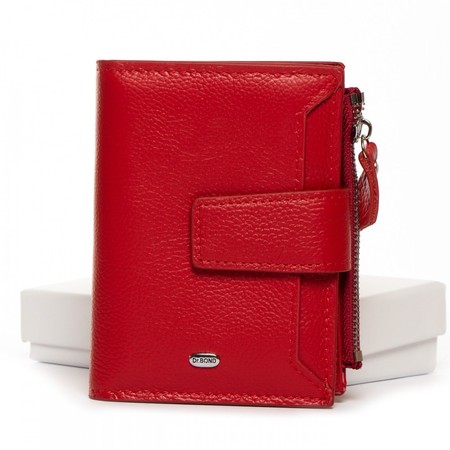 Шкіряний жіночий гаманець Classik DR. BOND WN-23-11 red купити недорого в Ти Купи