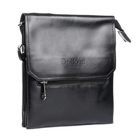 Мужская сумка через плечо из кожзама DR. BOND GL 213-1 black купить недорого в Ты Купи