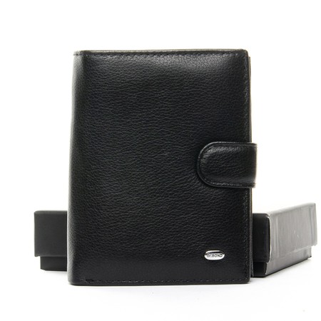 Мужской кожаный черный кошелек Classik dr.Bond MS-14 black купить недорого в Ты Купи
