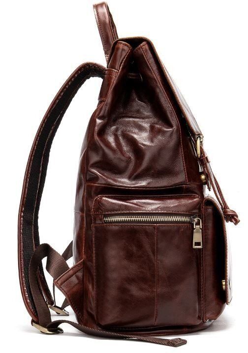 Шкіряний дорожній рюкзак Vintage 14800 Коричневий купити недорого в Ти Купи