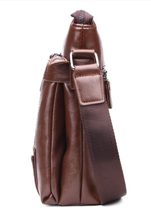 Мужская коричневая сумка через плечо Polo 8804-1 купить недорого в Ты Купи
