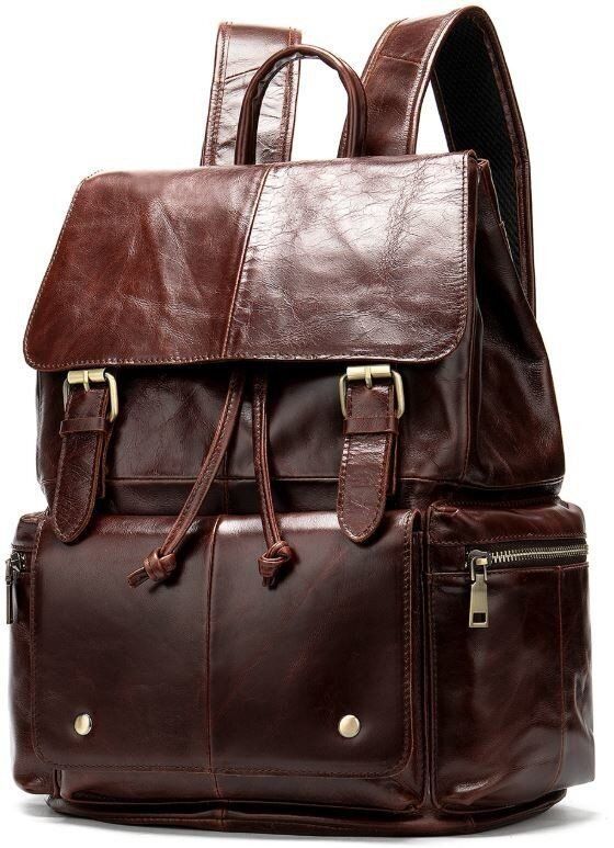 Кожаный дорожный рюкзак Vintage 14800 Коричневый купить недорого в Ты Купи