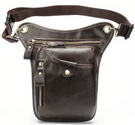 Мужская коричневая сумка на пояс Vintage 14939 купить недорого в Ты Купи