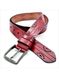 Женский кожаный ремень Weatro 3,3х110-115 см Красный lmn-zh-33k-014