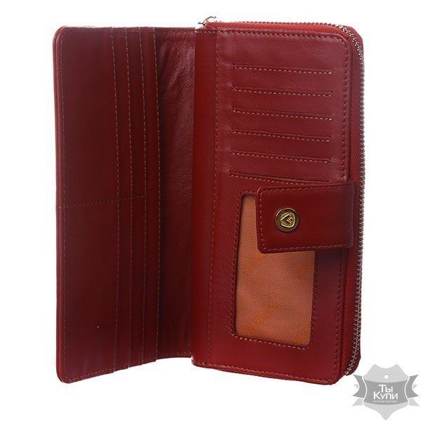 Женский кожаный красно-коричневый кошелек Double Rich Max Valenta ХР99110 купить недорого в Ты Купи