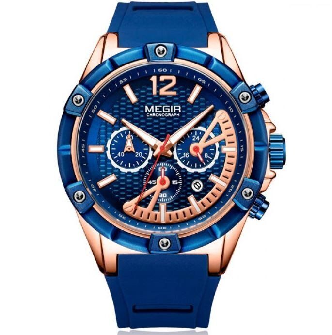Мужские спортивные часы MEGIR FRESH BLUE (1056) купить недорого в Ты Купи