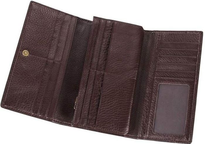 Чоловічий шкіряний гаманець Vintage 14537 Темно-коричневий купити недорого в Ти Купи