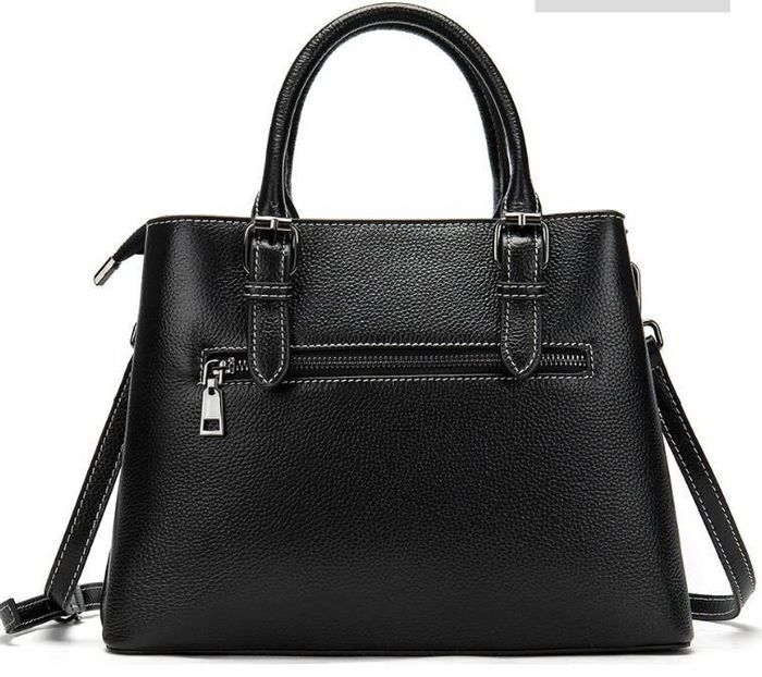 шкіряна жіноча сумка Vintage 14861 Чорний купити недорого в Ти Купи