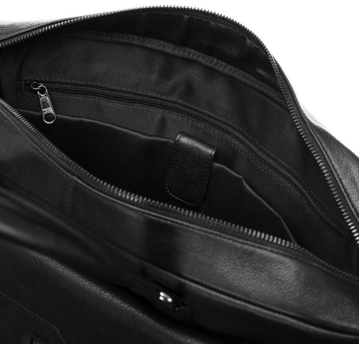 Мужская кожаная сумка-портфель для ноутбука Always Wild черная купить недорого в Ты Купи