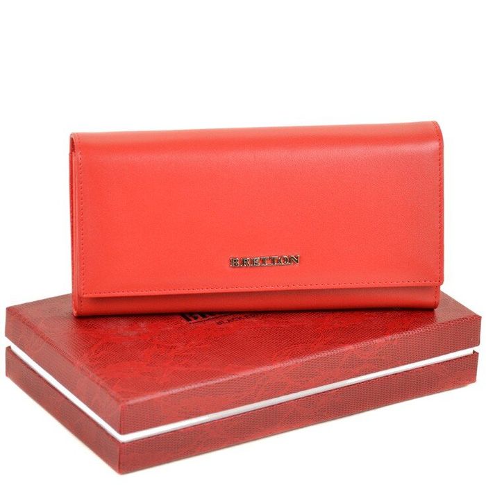 Кожаный кошелек Color Bretton W7237 red купить недорого в Ты Купи