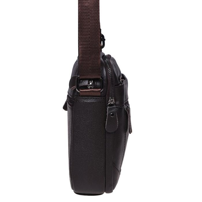 Чоловічі шкіряні сумки Borsa Leather K1223-brown купити недорого в Ти Купи