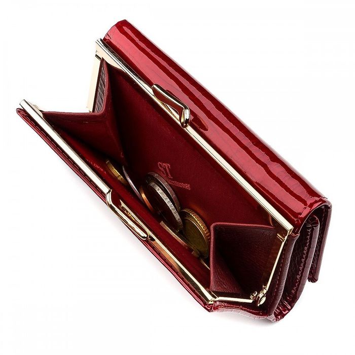 Жіночий шкіряний гаманець ST Leather 18374 (S1201A) Червоний купити недорого в Ти Купи