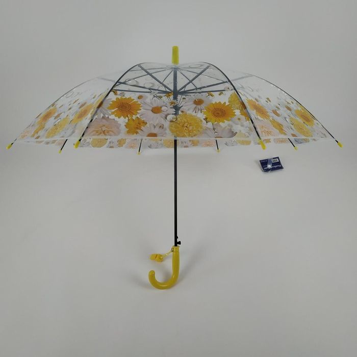 Прозрачный зонт-трость полуавтомат Feeling rain Прозрачный (1315-2) купить недорого в Ты Купи