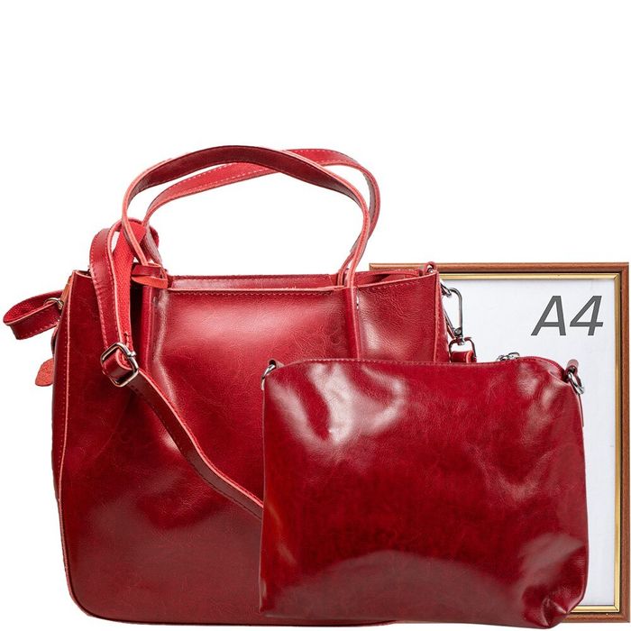 Жіноча шкіряна сумка з косметичкою ETERNO 3detai2032-1 купити недорого в Ти Купи