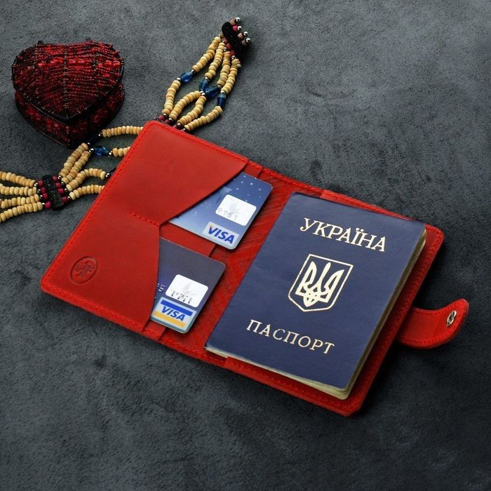 Обкладинка для паспорта зі шкіри BlankNote 3.0 «Інді» bn-op-3-coral-ls купити недорого в Ти Купи