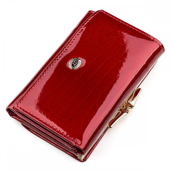 Кошелек из натуральной кожи ST Leather 18374 (S1201A) Красный купить недорого в Ты Купи