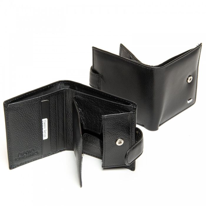 Кожаный мужской кошелек Classic DR. BOND M3827 black купить недорого в Ты Купи
