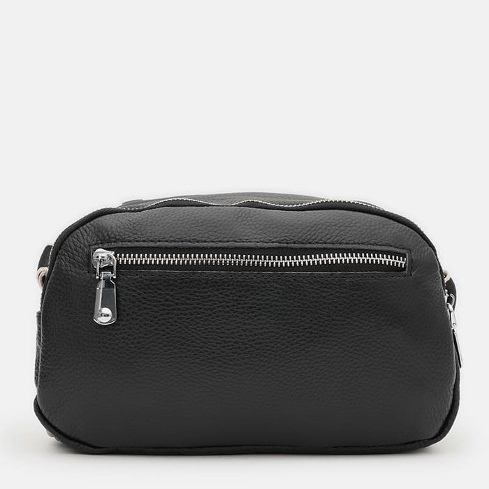 Женская кожаная сумка Borsa Leather K12247bl-black купить недорого в Ты Купи