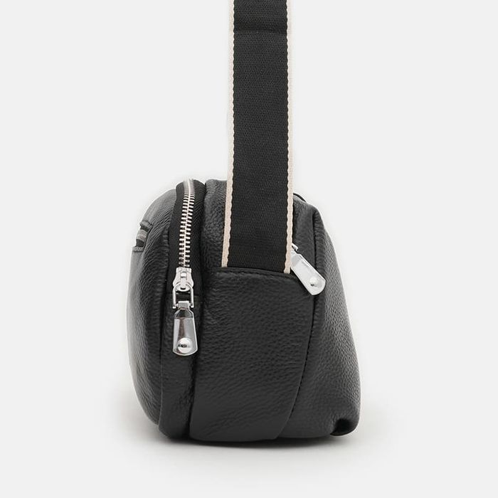 Женская кожаная сумка Borsa Leather K12247bl-black купить недорого в Ты Купи