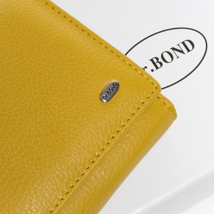 Кожаный женский кошелек Classic DR. BOND W46-2 yellow купить недорого в Ты Купи