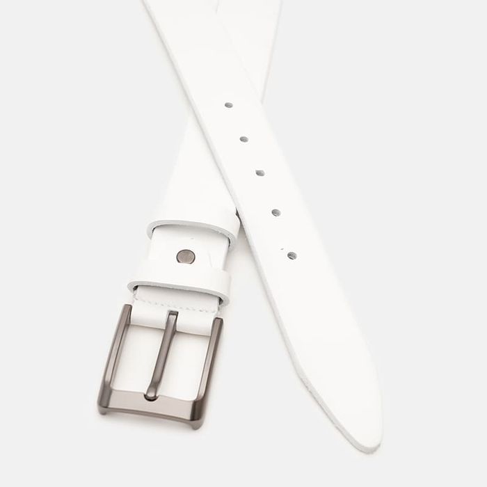 Мужской кожаный ремень Borsa Leather V1125FX49-white купить недорого в Ты Купи