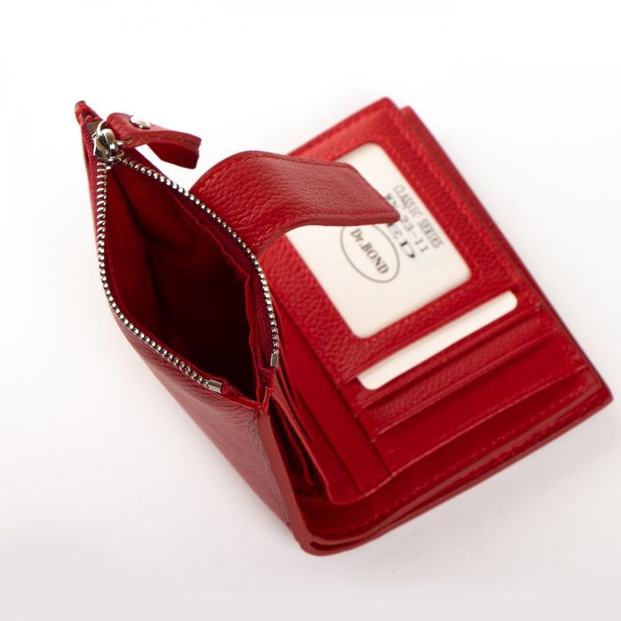 Шкіряний жіночий гаманець Classik DR. BOND WN-23-11 red купити недорого в Ти Купи