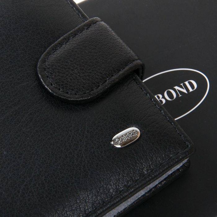 Чоловік шкіряний гаманець Classik DR. BOND MS-34 black купити недорого в Ти Купи