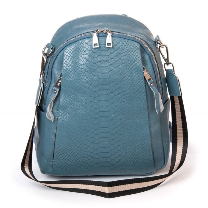 Жіночий шкіряний рюкзак ALEX RAI 8907-9 blue купити недорого в Ти Купи