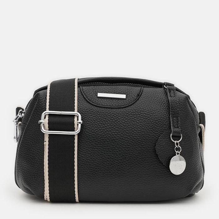 Женская кожаная сумка Borsa Leather K12247bl-black купить недорого в Ты Купи