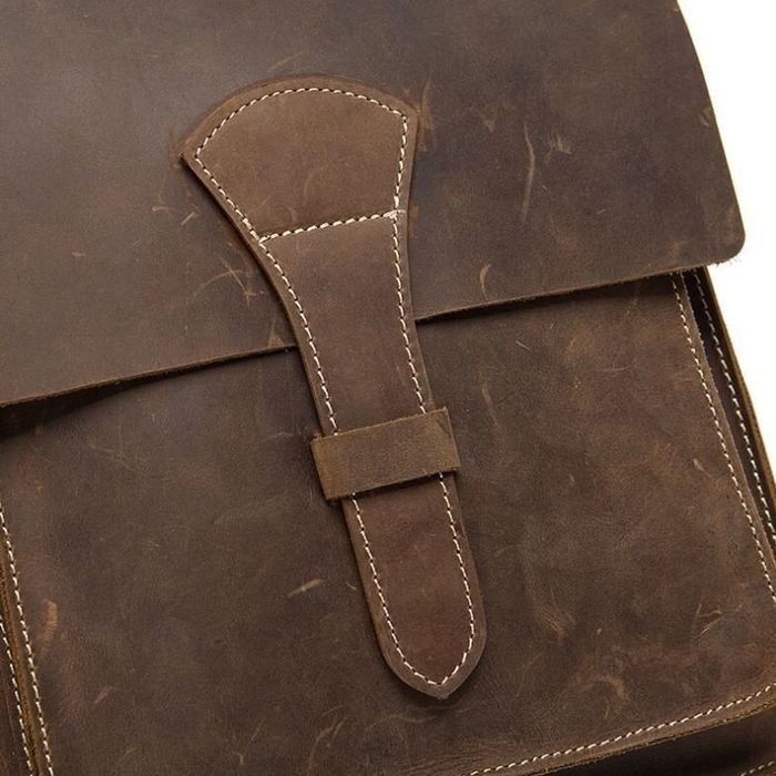 Чоловіча шкіряна сумка Vintage 14660 Коричневий купити недорого в Ти Купи